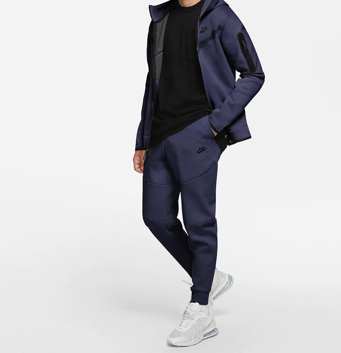 CU4495-410) Nike Men's Tech Fleece Joggers Obsidian Navy Blue Sz