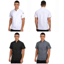 Unisex Men Women Jacket Restaurant Coat Canteen Tops Workwear Work Cafe Kitchen