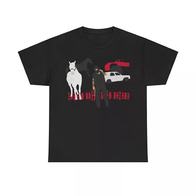 Yeat Lyfestyle Horse 1 Sided Unisex Black T Shirt Full Size S-5XL
