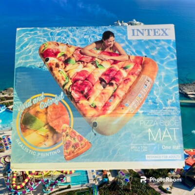Swimline Intex Pizza Slice Pool Float Rare Latex Pizza Slice