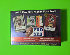 NEW - 2024 Leaf Pro Set Metal Football Hobby Box 11 Cards 7 Autographs