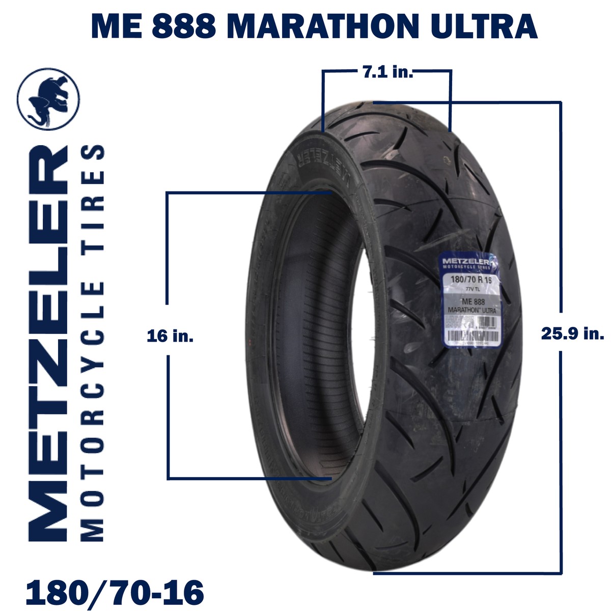 METZELER MARATHON ULTRA タイヤ付きホイール16インチ Metzeler ME888 Marathon Ultra Tires | 24% ($165.00) Off
