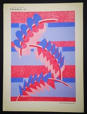 1930,ORIGINAL ÉMILE-ALAIN SÊGUY RARE ART NOUVEAU HANDCOLOR POCHOIR PRISMES U91