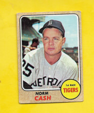 1968 Topps Norm Cash #256 Detroit Tigers G/VG 2 FREE SHIPPING
