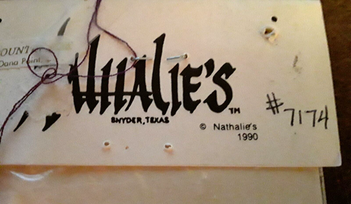 Vintage Nathalie's Country Wearables Pin 1990 - glasierter Ton - Motiv Schule Arbeit - Bild 4 von 4