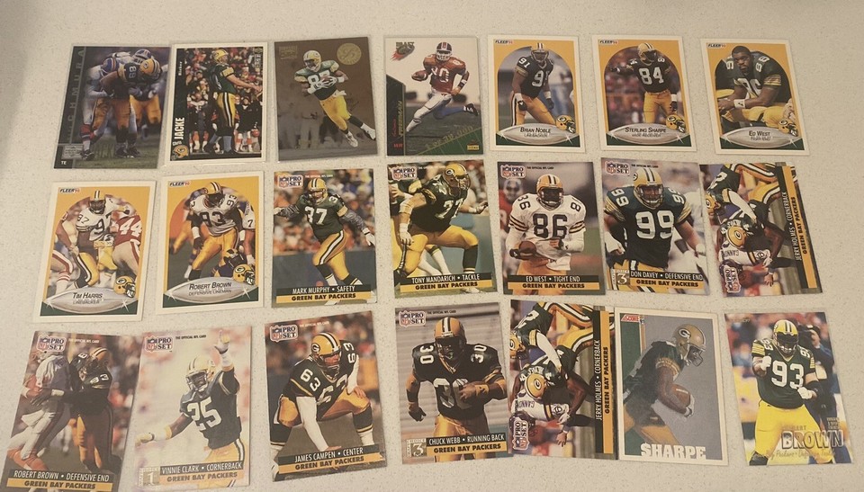 Green Bay Packers Card Lot (120+ Cards) NFL Reggie White, Sharpe
