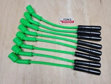 12" Ceramic LS LT High Performance Spark Plug Wire Set Gen V LT1 LT4 Lime Green