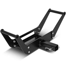 Bolt-On 12000 lb Capacity Class 4 Powder-Coated Black 2" Tow Hitch Winch Mount