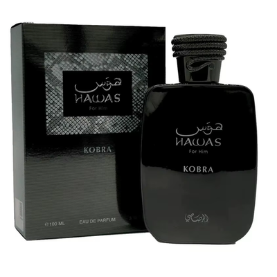 香水(ユニセックス) Hawas Kobra 100ml Rasasi Hawas Kobra for Him EDP 100ml 3.4oz Men Fresh Aquatic