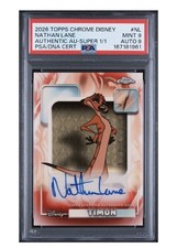 Marketplace image: 2026 Topps Disney Chrome Timon/Nathan Lane 1/1 AA-NL Authentic Auto Superfractor