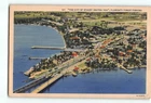Stuart FL Aerial Postcard 1942 Camp Murphy WW2 Military Mail Curt Teich Linen