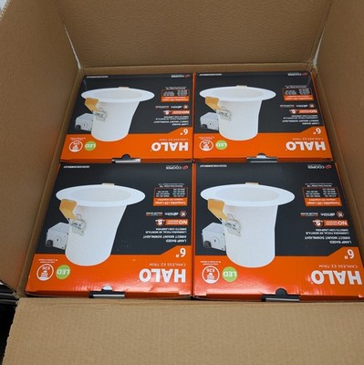 Halo 6  Canless EZ-Trim Recessed Downlight E26 CEZ6125E26WBICAT -Lot 4