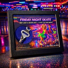 Vintage Roller Skate Key Display Friday Night Skate BFT Authentic