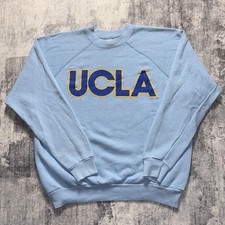 Vintage 1980s UCLA Tultex Made In USA Powder Blue College Crewneck Sweatshirt XL