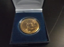 1933 $20 Gold Plated Saint Gaudens Replica Tribute Copy Coin with Box & COA