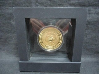 Vergoldete schöne Münze/Medaille "FERRERO ROCHER 2017" VZ im Rahmen WY1223