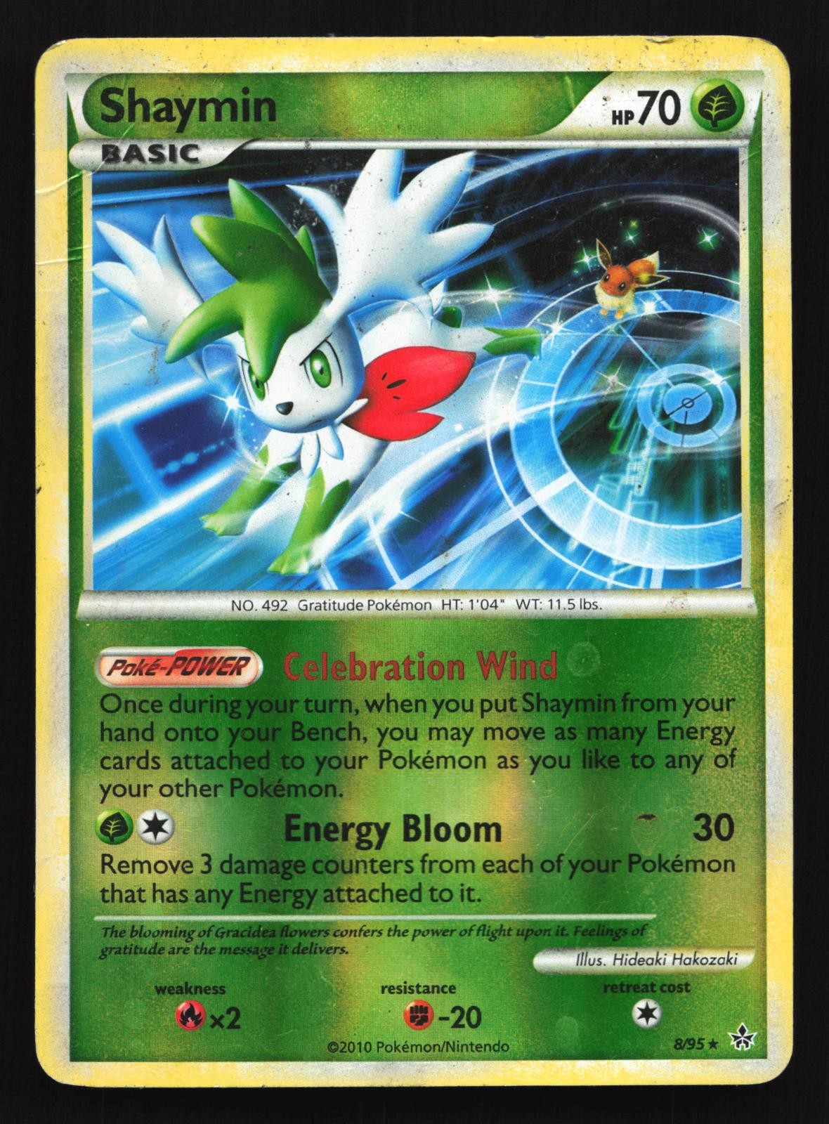 Shaymin 8/95 HGSS Unleashed Rare Reverse Holo Pokemon Card