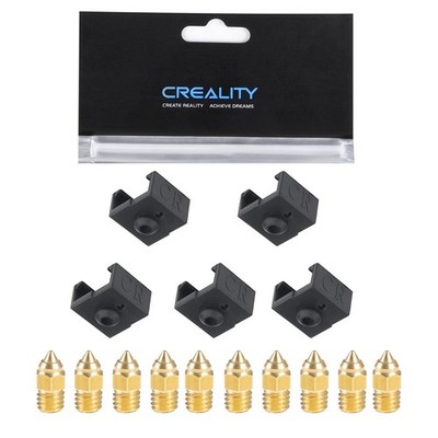 Creality Original Ender 3 V2 Neo 5pcs Silicone Sock and 10pcs 0.4mm Nozzle,