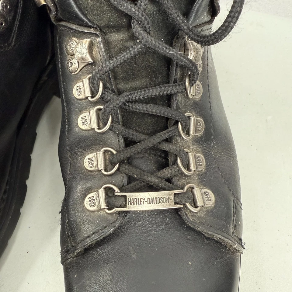 Botas de montar Harley-Davidson de cuero para hombre 10,5 varilla 6” negras 91610 Foto 3 de 4