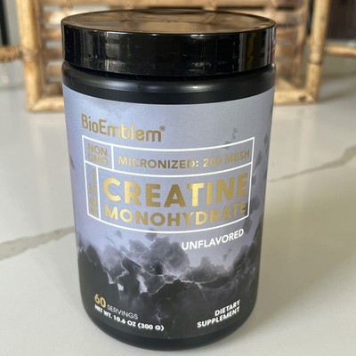 Bioemblem Creatine Monohydrate Powder - 300G Creatine Supplement - Non-Gmo,Vegan