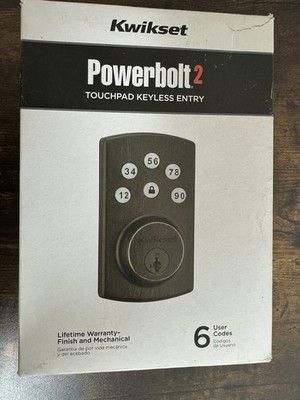 Kwikset Powerbolt 2 Touchpad Keyless Entry Deadbolt 99070-103 Venetian Bronze