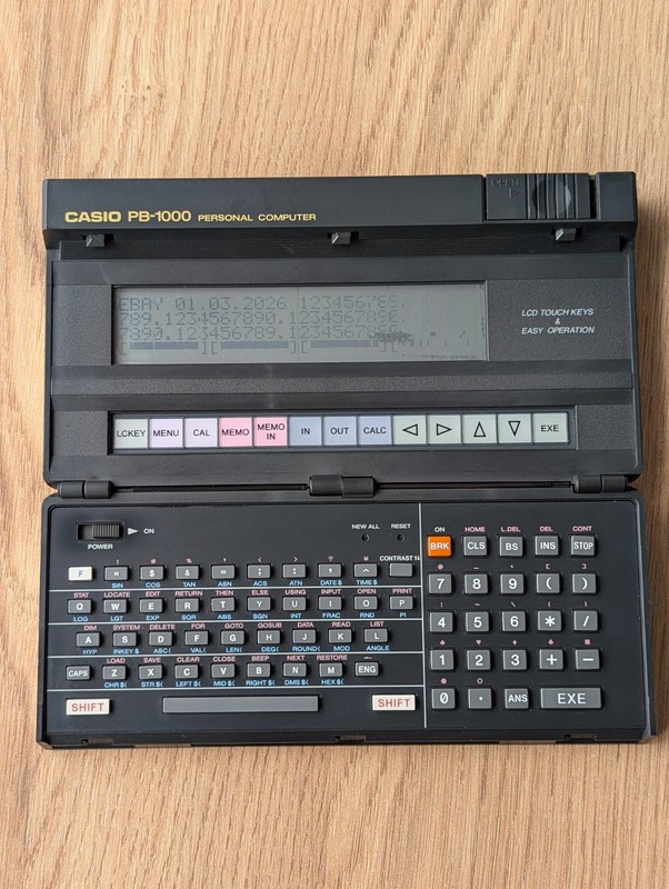 Vintage CASIO PB-1000 Pocket Personal Computer Tested READ!