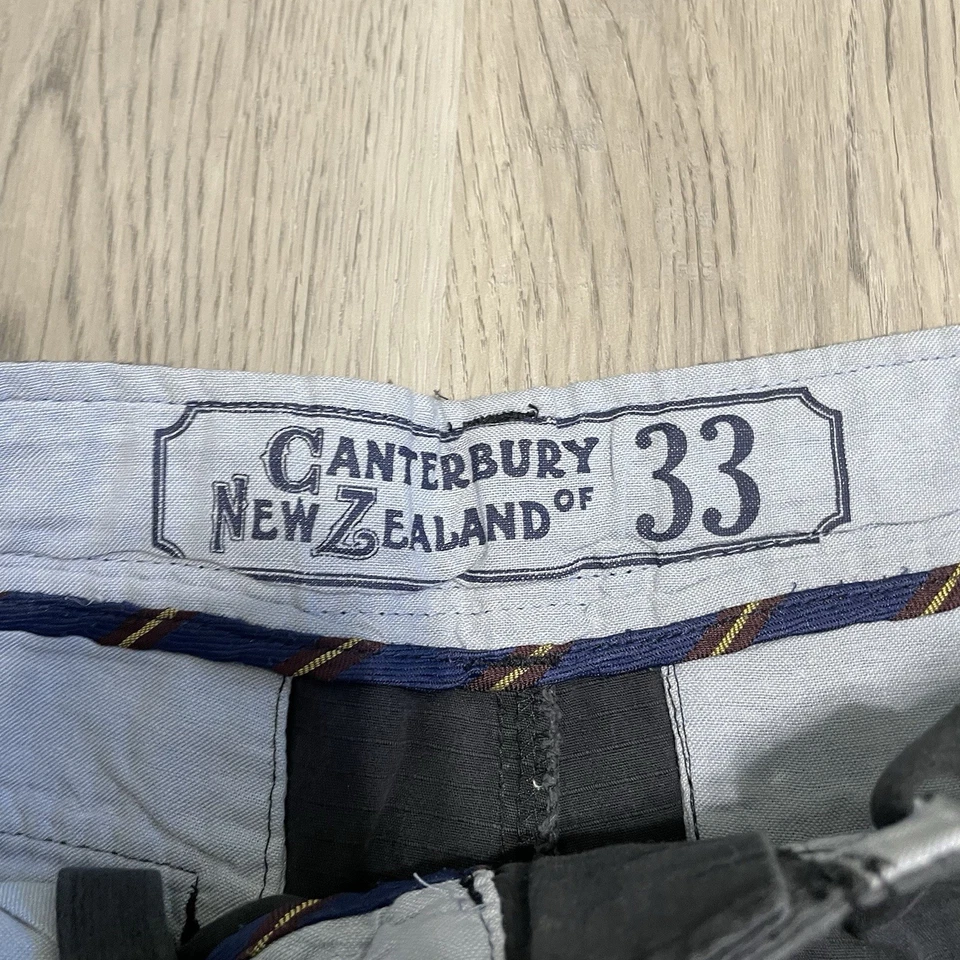 Canterbury of New Zealand Cargo Shorts Mens Size 33 Black Gray Relaxed Fit Skate - Image 4 of 4
