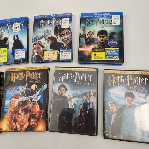 Harry Potter 7 Film Collection Bluray DVD 3D New Used - Picture 3 of 13