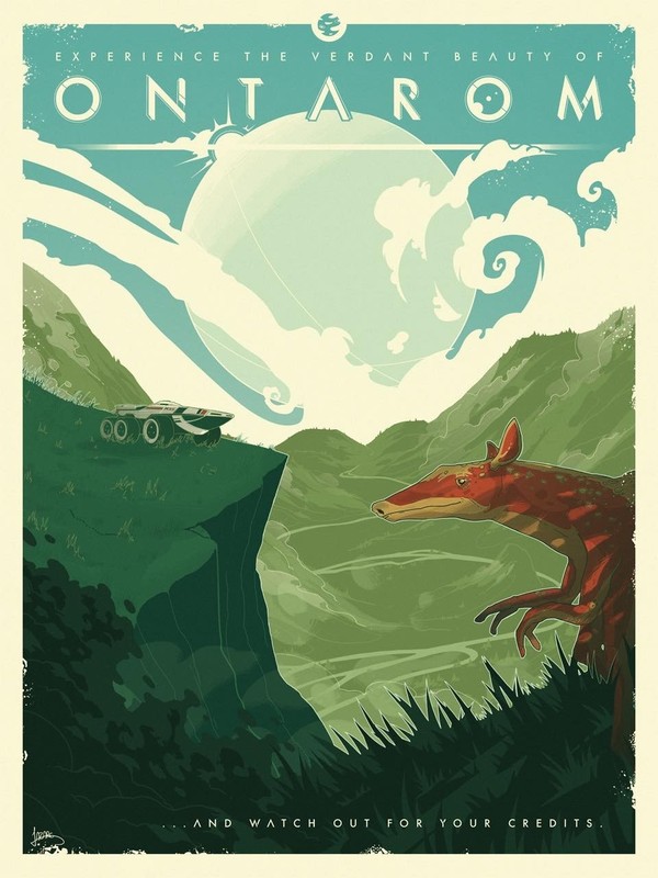 Mass Effect: Visit Ontarom Lithograph - Bioware