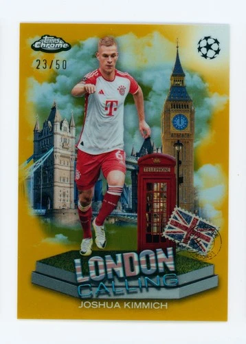 2023-24 Joshua Kimmich Topps Chrome London Calling Gold Refractor Card 23/50