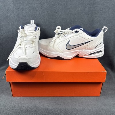 Nike Air Monarch IV Men's Training Shoes White/Silver 415445 102 NIB