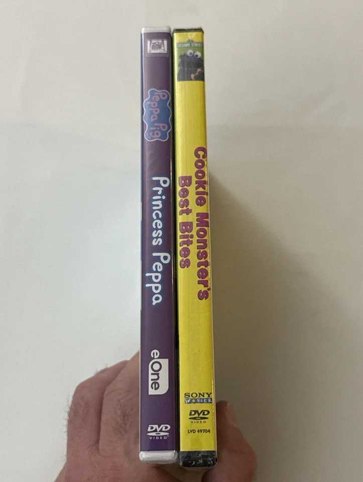 Peppa Pig Princess Peppa + Sesame Street Cookie Monster 2 DVD Lot New - Image 2 of 4