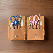 6-Piece Nail Manicure Kit, Scissor, Clipper, Tweezers, File,  Nail Tools Lot -2 