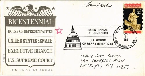 Dr Jim Stamps FDC 25c Bicentennial of Congress House of Representatives Monarch