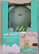 Pillowfort Rechargeable Bear Nightlight USB Sleep Timer Space Theme Light Blue