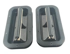 Black Molded Plastic Two-Way Trailer / RV Vent with Trim Ring - Pair