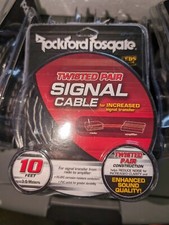 Rockford Fosgate RFI-10 10ft Twisted Pair Signal RCA Cable w/ Woven Outer Shield