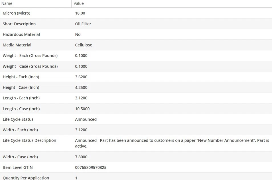 Filtro de aceite de motor OEM WIX para ALFA ROMEO 159 2012 L4-2,2 L Foto 4 de 4