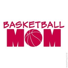 Basketball Mom, Vinyl Decal Sticker, Multiple Colors & Sizes #3355