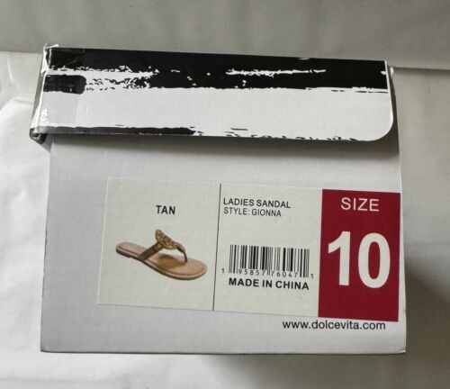 Infradito donna Dolce Vita con borchie marrone chiaro nuovo - taglia 10 - Foto 3 di 7
