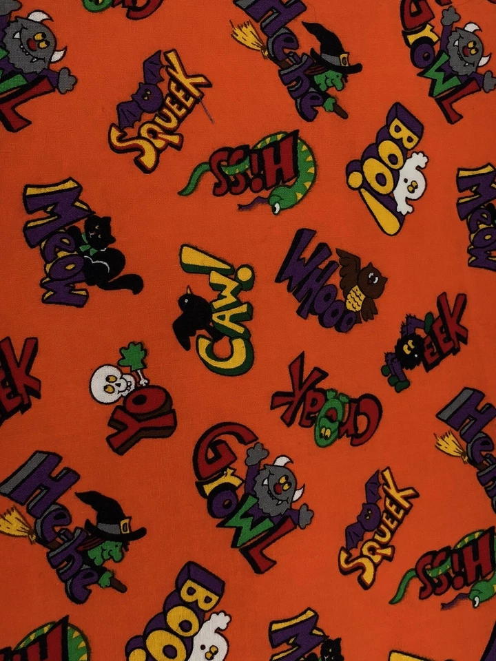 Trick Or Treat Candy Bag Glow in Dark Fun Spooky Words / Orange BOO Witch Ghost - Image 3 of 4