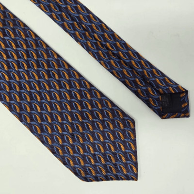 ALTEA MILANO SILK TIE PURPLE BLUE GOLD HEAVY LUXURY FOULARD 3.75'' X 60''