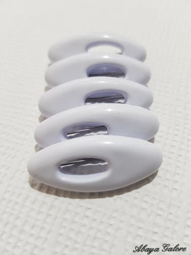 MUSLIM HIJAB SCARF SAFETY CLIP HIJAB FASHION PIN SNAG FREE WHITE MADE IN JAPAN