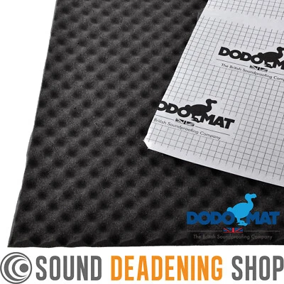 Dodo Mat Acoustic Liner Sheet 15mm Car Soundproofing 100x50cm Self Adhesive