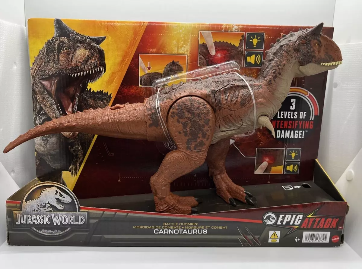 Jurassic World Epic Attack Battle Chompin Carnotaurus Dinosaur 2023