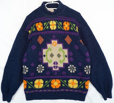 Vintage United Colors of Benetton Knit Multicolor Pattern Sweater