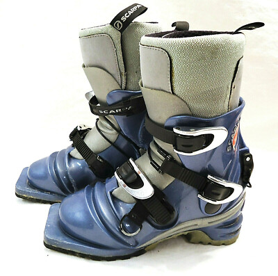 Bottes De Ski Telemark Scarpa Terminator T2 Bleu Taille 6 - Occasion, 75 Mm 3 Broches