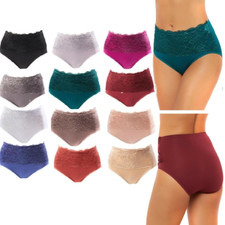 Rhonda Shear 3-Pack Seamless Lace Overlay Brief Set 557610-J