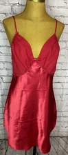 Vintage Amy’s Boutique Lingerie Sexy Red Satin Chemise Gown Nightie M USA Made