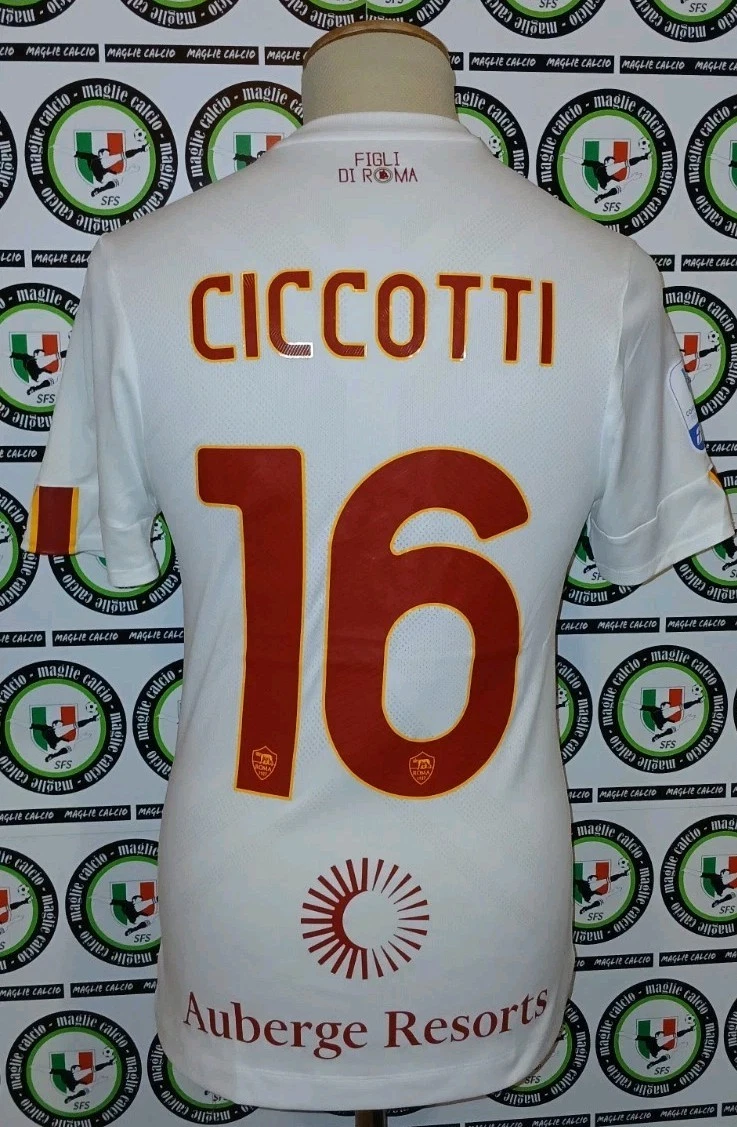 Maglie da calcio di squadre italiane AS Roma con indossata in partita | Acquisti Online su